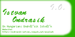 istvan ondrasik business card